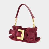 Sac Porté Épaule Anthem Mini - Balmain - Cuir - Bordeaux