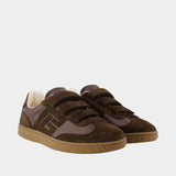 Sneakers Swan Scratch - Balmain - Cuir - Marron