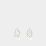 Boucles D'oreilles Stacked Claddagh - Simone Rocha - Métal - Argenté