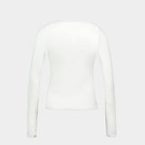 T-Shirt Slash Contrast - Courreges - Coton - Blanc