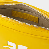 Sac Caméra Slim - Courreges - Cuir - Jaune