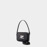 Sac Caméra Slim - Courreges - Cuir - Noir