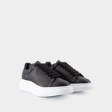 Sneakers Oversize - Alexander Mcqueen - Cuir - Noir/Blanc