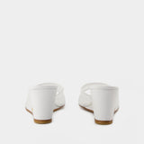 Sandales Floriana - Rouje - Cuir - Blanc