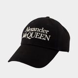 Chapeau Mcqueen Stacked - Alexander Mcqueen - Coton - Noir/Ivoire