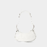 Sac Porté Épaule Le Cagole XS en Cuir d’Agneau Blanc