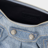 Sac Porté Épaule Le Cagole XS - Balenciaga - Denim - Bleu