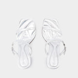 Sandales à Talon Seal - Alexander McQueen - Cuir - Argenté