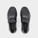 Mocassins Seal - Alexander McQueen - Cuir - Noir/Argenté
