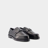 Mocassins Seal - Alexander McQueen - Cuir - Noir/Argenté