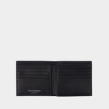 Porte-Carte Billfold 8cc - Alexander McQueen - Cuir - Bleu/Ivoire