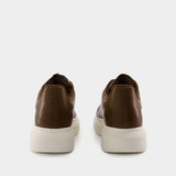 Sneakers Oversized - Alexander McQueen - Cuir - Kaki