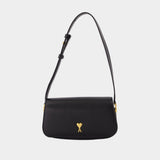 Sac Porté Épaule Paris Paris - AMI Paris - Cuir - Noir