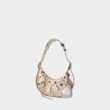 Sac À Bandoulière Le Cagole Sho Xs - Balenciaga - Cuir - Beige