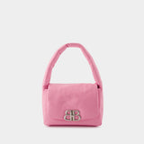 Sac Porté Épaule Monaco Sling S - Balenciaga - Cuir - Rose