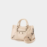Sac À Main Le City Small - Balenciaga - Cuir - Beige