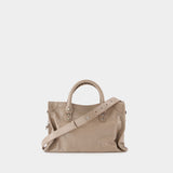 Sac À Main Le City Small - Balenciaga - Cuir - Beige