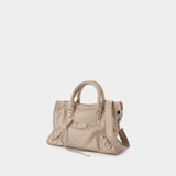 Sac À Main Le City Small - Balenciaga - Cuir - Beige