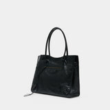 Sac Porté Épaule Le City M - Balenciaga - Cuir - Noir