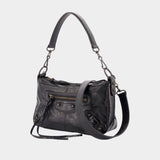 Sac Porté Épaule Le City Moto Mini - Balenciaga - Cuir - Noir
