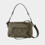 Sac Porté Épaule Le City Moto Mini - Balenciaga - Cuir - Kaki