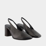 Escarpins Glove 80 - Lemaire - Cuir - Marron Foncé