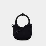 Sac Porté Épaule Holy - Courreges - Satin - Noir