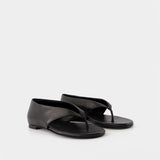 Sandales- Courreges - Cuir - Noir