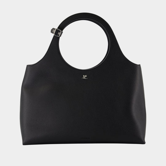 Sac Porté Épaule Large Holy Day - Courreges - Cuir - Noir