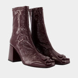 Bottes Reedition - Courreges - Synthétique - Bordeaux
