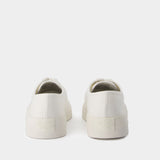 Sneakers Lace Up - Maison Kitsune - Coton - Blanc