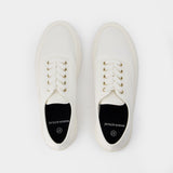 Sneakers Lace Up - Maison Kitsune - Coton - Blanc