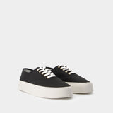 Sneakers Lace Up - Maison Kitsune - Coton - Noir