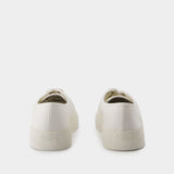 Sneakers Lace Up - Maison Kitsune - Coton - Blanc