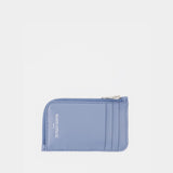 Porte Carte Boogie Long Zippé - Maison Kitsune - Cuir - Bleu