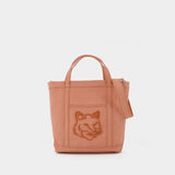 Cabas Fox Head Small - Maison Kitsune - Coton - Rose
