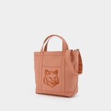Cabas Fox Head Small - Maison Kitsune - Coton - Rose
