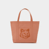 Cabas Fox Head Large - Maison Kitsune - Coton - Rose
