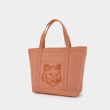 Cabas Fox Head Large - Maison Kitsune - Coton - Rose