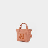 Cabas Fox Head Mini - Maison Kitsune - Coton - Rose