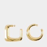 Boucles D'oreilles Les Grandes Creoles Ovalo - Jacquemus - Métal - Doré
