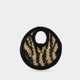 Cabas Le Petit Rond Spiaggia - Jacquemus - Raphia - Noir