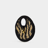 Cabas Le Petit Rond Spiaggia - Jacquemus - Raphia - Noir