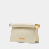 La Petite Pochette Rond Carré - Jacquemus - Cuir - Ivoire