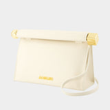 Le Sac Rond Carre - Jacquemus - Cuir - Ivoire