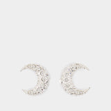 Boucles D'oreilles Moon - Marine Serre - Coton - Argenté