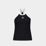 Tank Top Rib 2x2 - Marine Serre - Coton - Noir