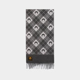 Écharpe - Marine Serre - Laine - Gris Clair