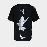 T-Shirt Freedom Doves 3D - 3.PARADIS - Coton - Noir