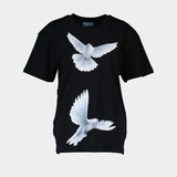 T-Shirt Freedom Doves 3D - 3.PARADIS - Coton - Noir
